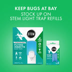 STEM Insect Light Trap Refill Cartridges, Indoor Fruit Fly Trap, Insecticide-Free Pest Control for Home, Attracts and Traps Flying Insects, Official STEM Refills - 3 Count