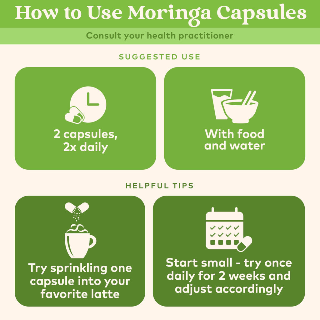 ORGANIC INDIA Moringa Capsules Organic - Moringa Supplement - Green Superfood, Pure Supergreen, Vegan Greens, Nature's Multivitamin, Vegan, Gluten-Free - 180 Capsules