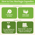 ORGANIC INDIA Moringa Capsules Organic - Moringa Supplement - Green Superfood, Pure Supergreen, Vegan Greens, Nature's Multivitamin, Vegan, Gluten-Free - 180 Capsules