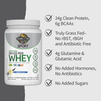 Garden of Life Sport Grass Fed Whey Protein Powder – 24g Whey Protein Isolate for Women & Men with Probiotics & Glutamine, Non-GMO, Gluten-Free, Cold-Processed, Vanilla Flavor, 20 Servings