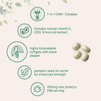 Micro Ingredients DIM+ Supplement 400mg for Men & Women | 240 Softgels with Pumpkin Seed Oil | Highly Bioavailable 7-in-1 Complex with Vitamin E, CDG, Broccoli & Black Pepper Extract