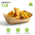ZORRITA 100 Pack 1 Lb Small Paper Food Trays
