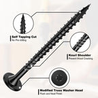FMhotu Heavy-Duty Outdoor Deck Screws, 300Pcs Star Drive Decking Wood Screws, Rust Resistant Timber Screws for Timber/Log/Landscaping Wood（#14 x 2-7/8",4-1/2"）