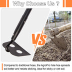 AgroPro Garden Hoe for Weeding, Heavy Duty Hoe Garden Tool Long Handle, 58 Inches