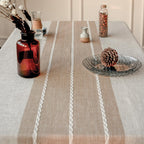 Deep Dream Tablecloths, Waterproof Table Cloth, Linens Wrinkle Free Anti-Fading, Rustic Table Cover Decoration for Kitchen Dinning Christmas (Rectangle/Oblong, 55''x70'',4-6 Seats, Light Coffee)