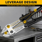 GRENPRO 24” Bolt Cutter, CRV Chrome Vanadium Steel Blade, Yellow & Black Non-Slip Handle, Professional Heavy-Duty Cutter