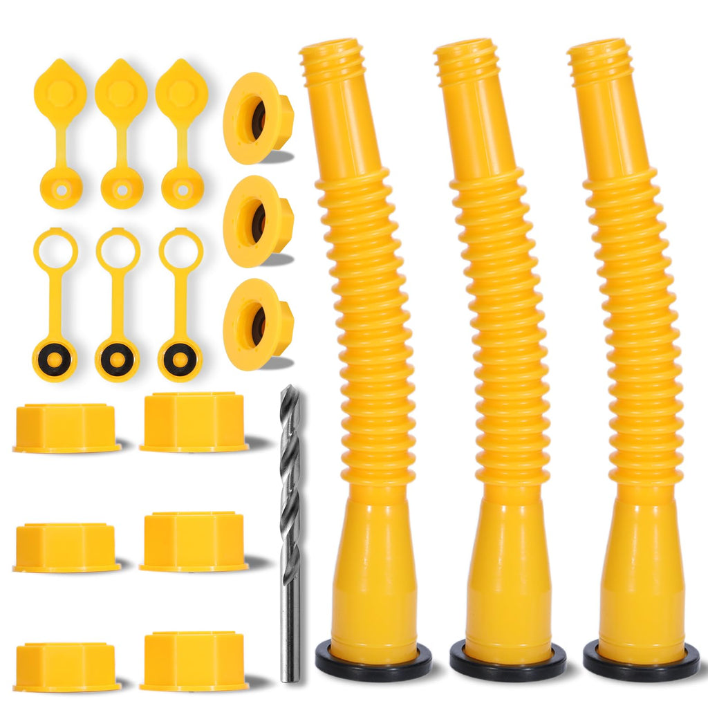 3-Pack Upgraded Gas Can Spout Replacement, Gas Can Nozzle Leak-Proof Kit