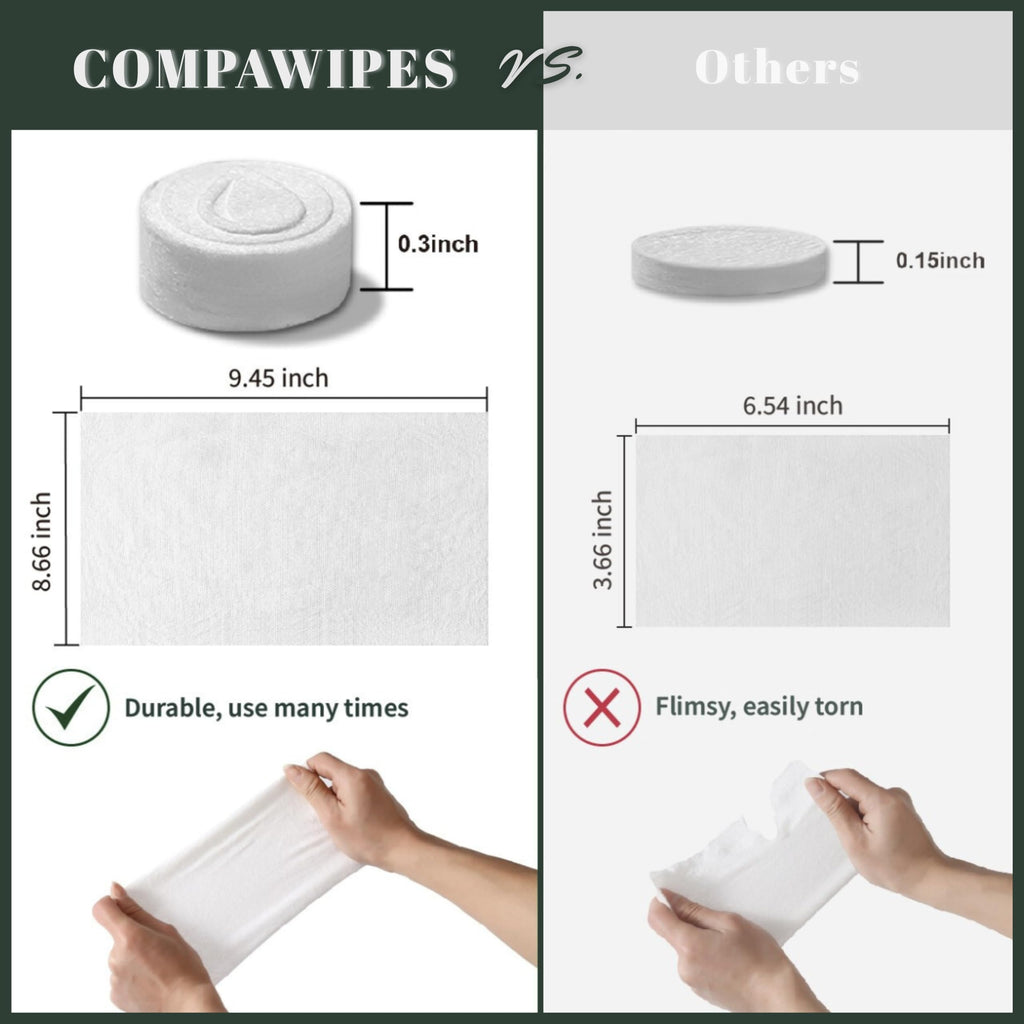 500 PCS Compressed Towel Tablets - Travel Disposable Towels, Compressed Hiking Toilet Paper, Wilderness Wipes, Compact Toilet Paper, Disposable Compressed Face Towel for Camping, Backpacking & Beauty