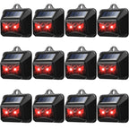 Kittmip Solar Control Light Nocturnal Animal Repeller Outdoor Deterrent Devices Light Sensor Animal Repellent for Skunk Deer Coyote Fox Raccoon Cat Garden Yard Farm Chicken Coop (18, Black)