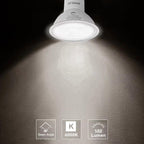 GEPLAD 6-Pack GU10 LED Bulbs 6W Dimmable,4000K Cool White, 582LM,38° Beam Angle, Replacement 50W Halogen Light Bulb, for Spotlight Track&Recessed Lighting