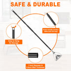 KeFanta 60" Metal Mop Handle Commercial Heavy Duty,Industrial Mop Stick