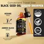 Maju Superfoods Black Seed Oil - 3 Times TQ, Cold-Pressed, Travel Size, 100% Turkish Black Cumin Seed Oil, Liquid Pure Blackseed, Glass Bottle, 2 Oz