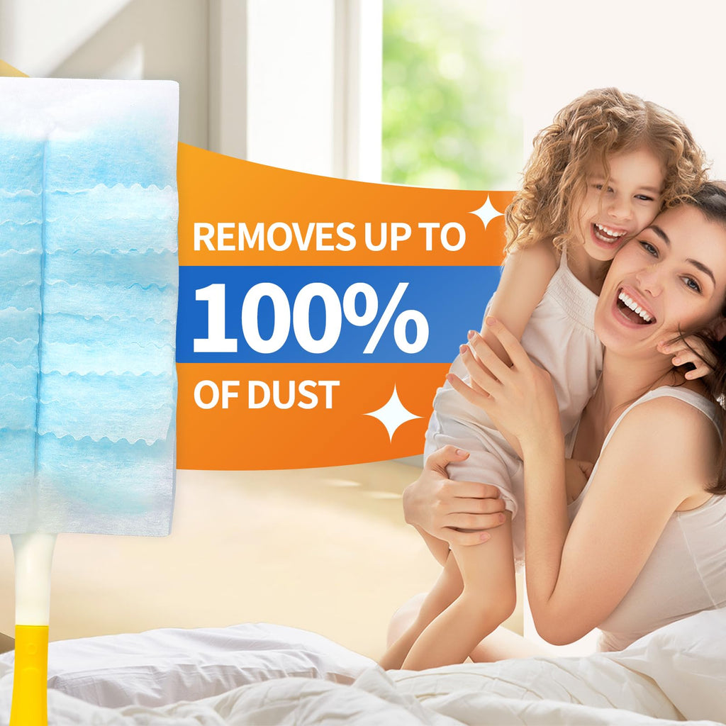 Senowi 30 Count Electrostatic Duster Refills Compatible with Swiffer Duster, Multi-Surface Dusting Refills, Microfibre Dusters for Cleaning, Unscented