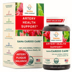 Artery Plaque Removal Formula | 4-Element All-Natural Supplement to Support Blood Pressure, Healthy Cholesterol, and Heart Rhythm | 130 Easy-to-Swallow Capsules | by Sana Herbal