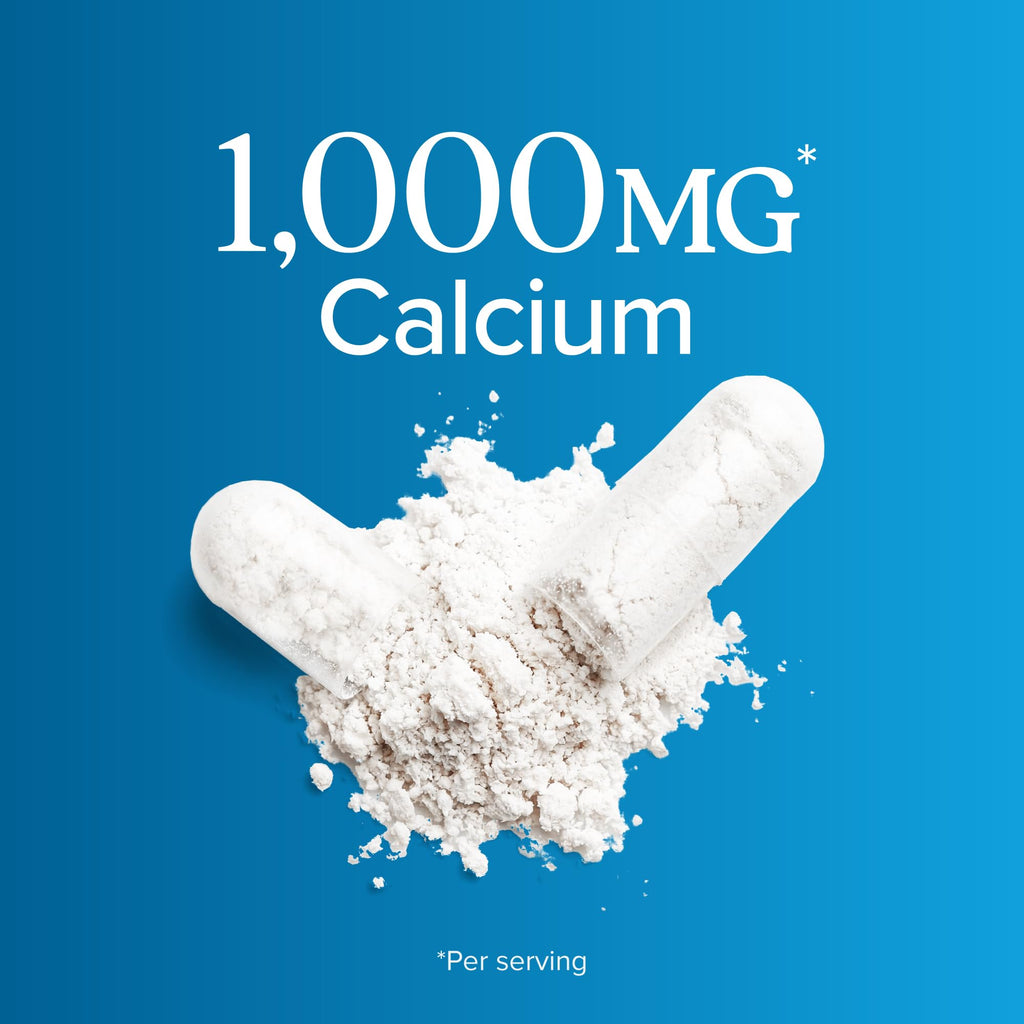 Calcium Citrate 1000mg | Healthy Bone & Teeth Support | High Absorption Cal Citrate | Gentle on Digestion | Vegan & Non-GMO | 3 Month Supply | Calcium Supplements for Women & Men | 365 Capsules