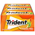 Trident Tropical Sugar-Free Gum, 12 Packs of 14 Pieces (168 Total Pieces)
