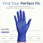 BEASTEK Nitrile Exam Gloves 4Mil Powder-Free Disposable Blue Violet 100Ct M