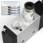 TAILONZ PNEUMATIC 3/8"NPT Solenoid Valve 3V310-10 DC12V Single Coil Pilot-Operated Electric 2 Position 3 Way Connection Type(Junction Box)