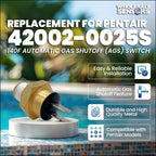 Wholesale Sensors Pentair 42002-0025S Replacement 140F Automatic Gas Shutoff (AGS) Switch for Pool & Spa Heaters, 12-Month Warranty & USA Support
