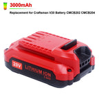 ELEFLY 20V CMCB202 Battery Compatible with Craftsman V20 Lithium Ion Battery CMCB202-2 CMCB201 CMCB204, Compatible with Craftsman 20V Max V20 Series Tools