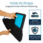 Vive Mobility Knee Walker Padded Gel Cover - Premium Comfort Gel Cushion, Accessory for Knee Scooters, Padded Accessories, Leg Cart Roller Improves Comfort During Injury, Fits Most Knee Trollys (Blue)