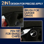 Matte Black Rim Touch Up Paint, Flat Black Wheel Paint Pen for Curb Rash & Scratch, Car Wheel Scratch Repair Kit for Alloy, Metal, Enamel, Universal Satin Black Automotive Touch Up Paint Pen (1 fl oz)