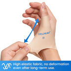 Velpeau Elastic Thumb Support Brace Layer (2 PCS) - Soft Thumb Compression Sleeve Protector for Relieving Pain, Arthritis, Joint Pain, Tendonitis, Sprains, Sports (Medium)