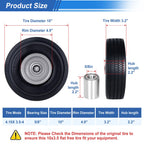 10" 4.10/3.50-4 Tire and Wheel 5/8''Axle Bore Hole&2.2''Offset Hub