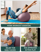 Trideer Exercise Ball Yoga Ball ��� Office Seating & Balance Ball Chair, Stability Ball for Pilates, Physical Therapy,Core Training & Balance Improvement & Stretching