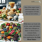 KAPPA NUTRITION Iron 26mg, Vitamin C & Orange 150mg, Folate 667mcg DFE, Vitamin B12, Beetroot, Brewers Yeast, Broccoli & MCT Oil 9 in 1 Advanced Complex (90 Capsules)