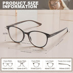 SKYOLUY 2 PCS Distinctive Progressive Multifocus Reading Glasses Women, Retro Anti Blue Light/Eye Fatigue/UV Computer Readers, Vintage Lady No-Line Multifocal Eyeglasses (Brown&Light Apricot, 1.5x)