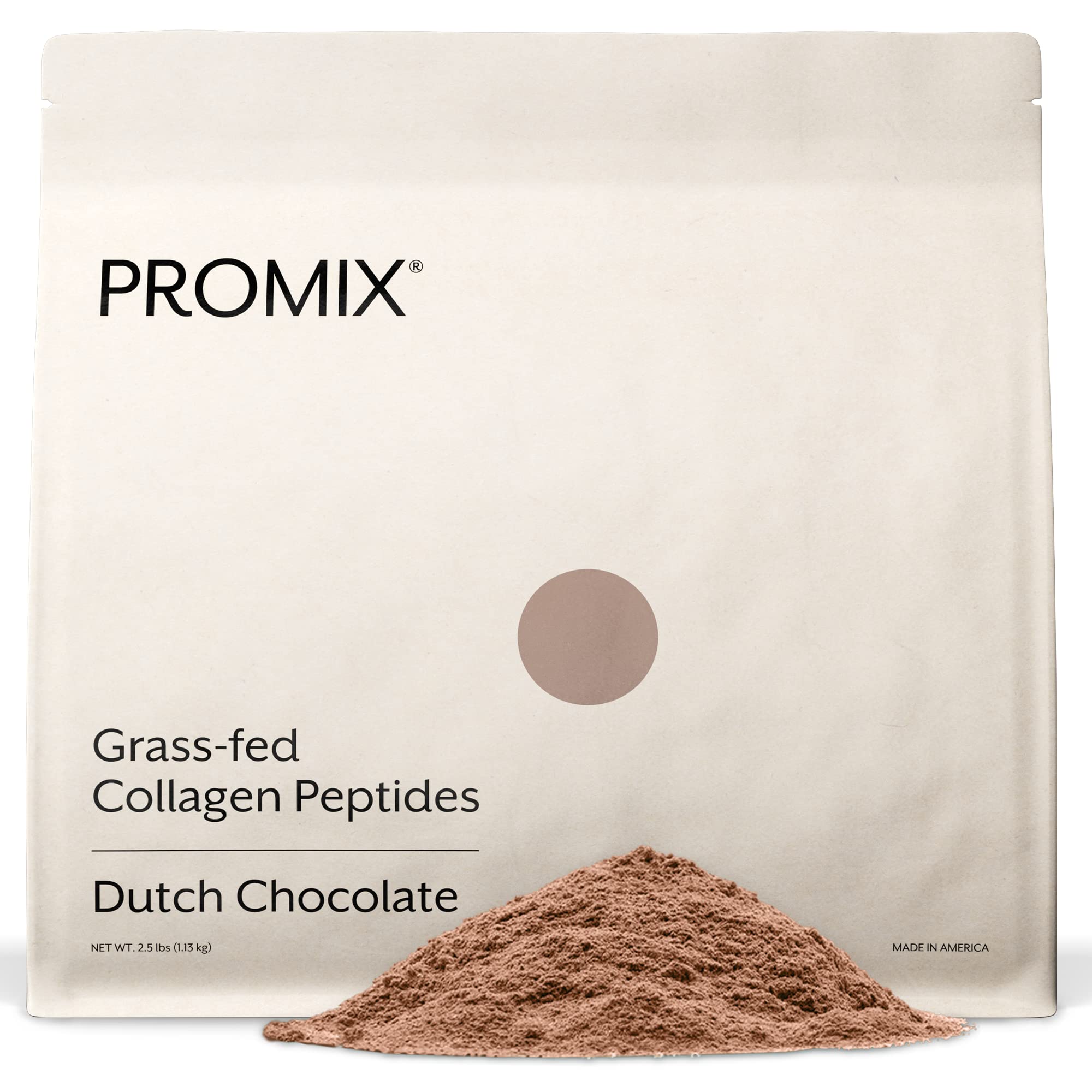ProMix Nutrition Collagen Peptides, Chocolate - Hydrolyzed Collagen Protein Promotes Healthy Skin, Bones, Joints & Recovery Support - Add to Shakes, Smoothies - 2.5 Pound (Pack of 1)