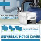 Pool Pump Covers for Outside Units, Swimming Pool Motor Cover for Above Ground Protection, ABS Material - Weatherproof/UV-Resistant Protection/Water Resistant, White
