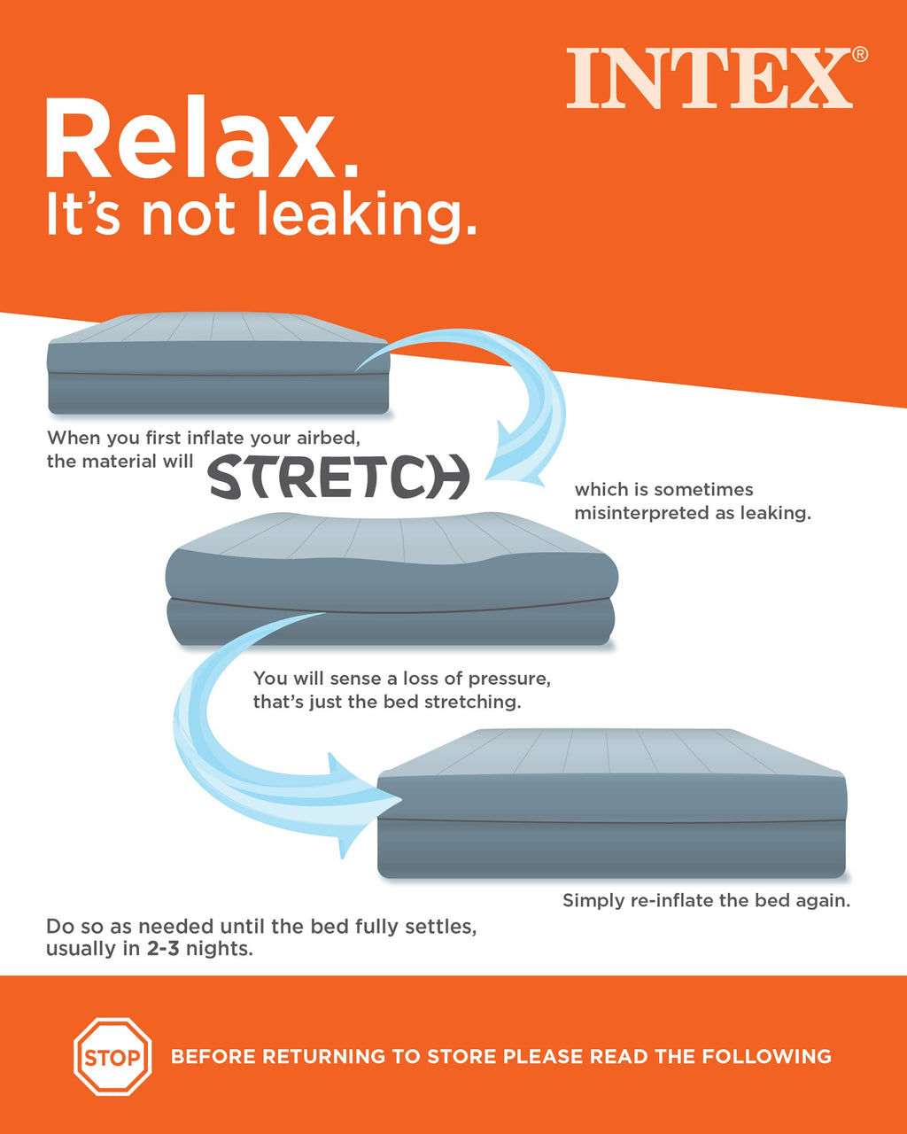 Intex 64179E Dura-Beam Standard Prestige Mid-Rise Air Mattress: Fiber-Tech - Queen Size - Quickfill USB Air Pump - 12in Bed Height - 600lb Weight Capacity