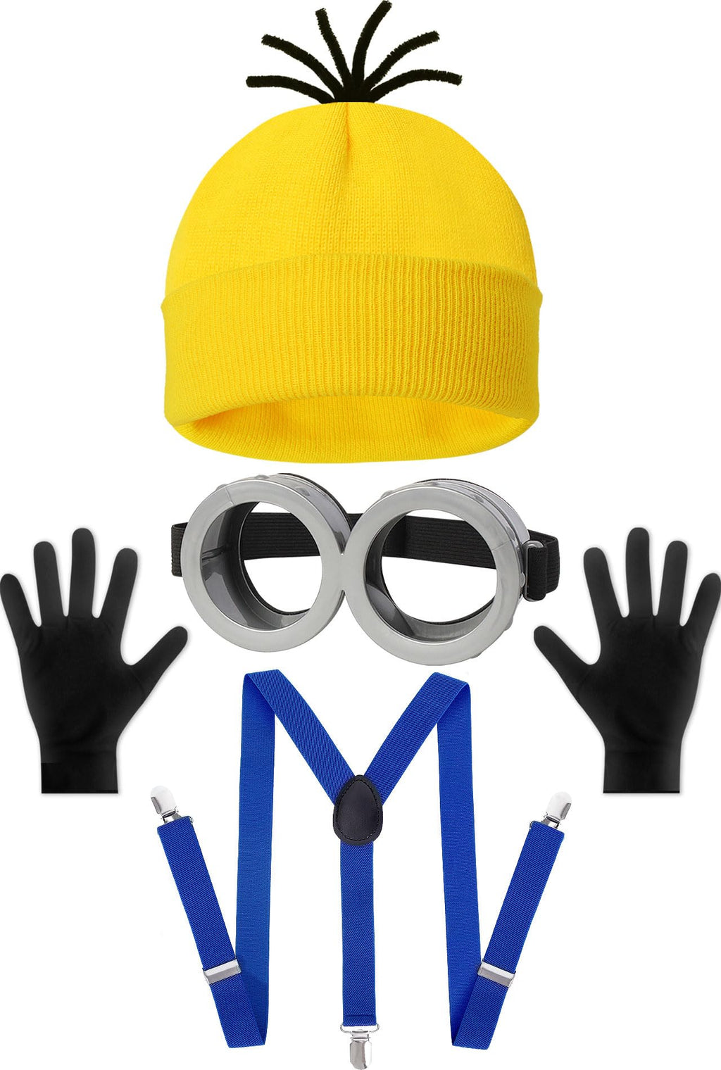 HEYFIZZ 4 Pcs Adult Halloween Costume Accessories, Easy Costume Men Women