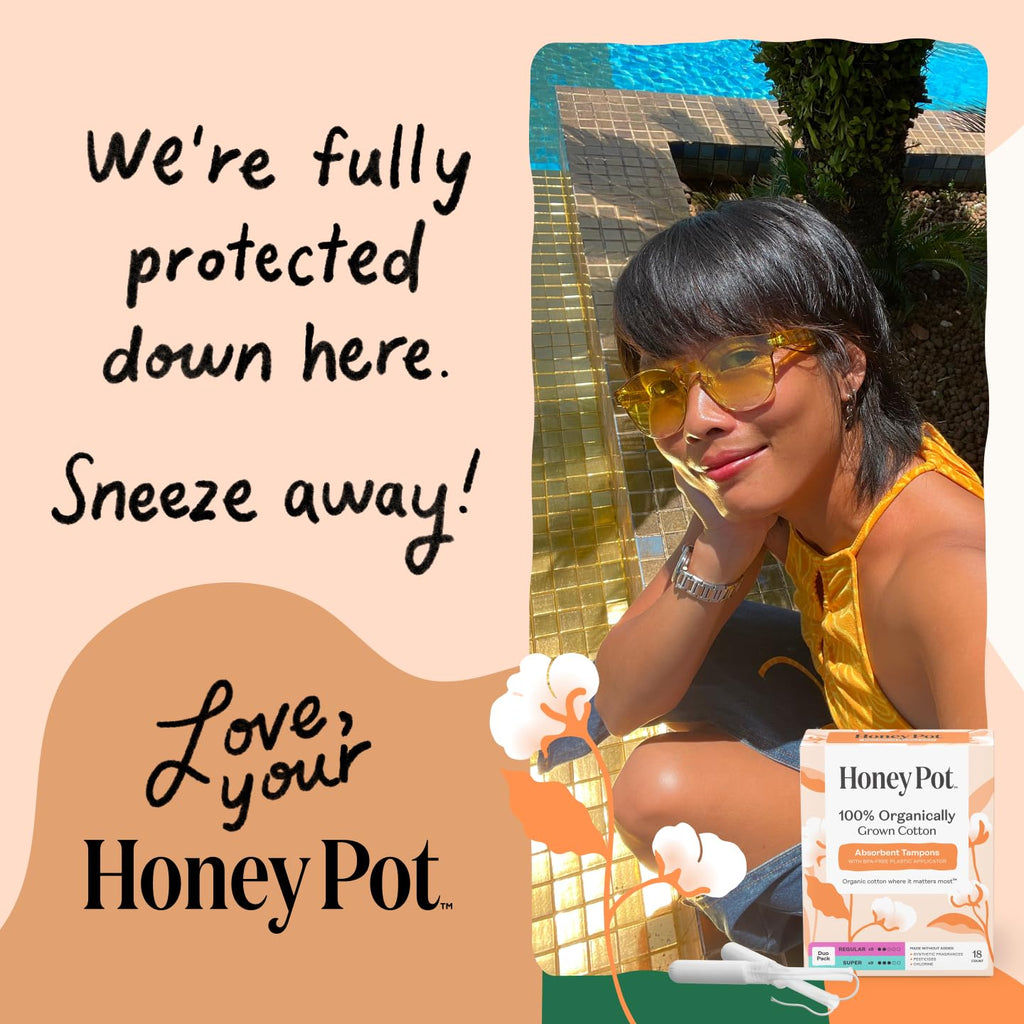 The Honey Pot Company - Tampons Regular & Super - 54 Count, 3 Packs of 18