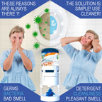eHouse Automatic Toilet Cleaner with Refill — Flush-Activated Toilet Bowl Cleaner, Household Cleaning Solution - Toilet Cleaners for Hard Water, Removes Rust & Limescale, Fresh Apple Scent.