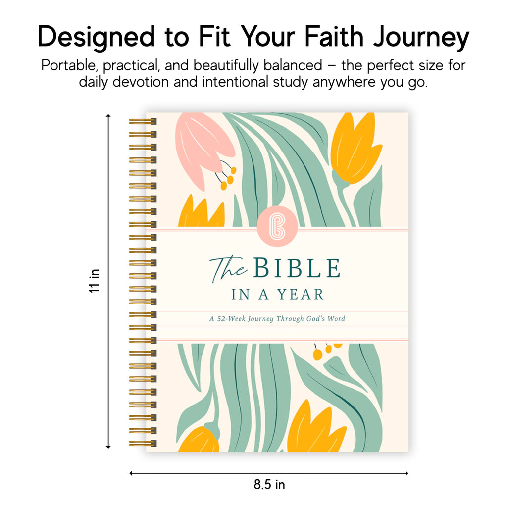 Official Spiral Bible in a Year, 52 Week Bible Study Guide (Floral)