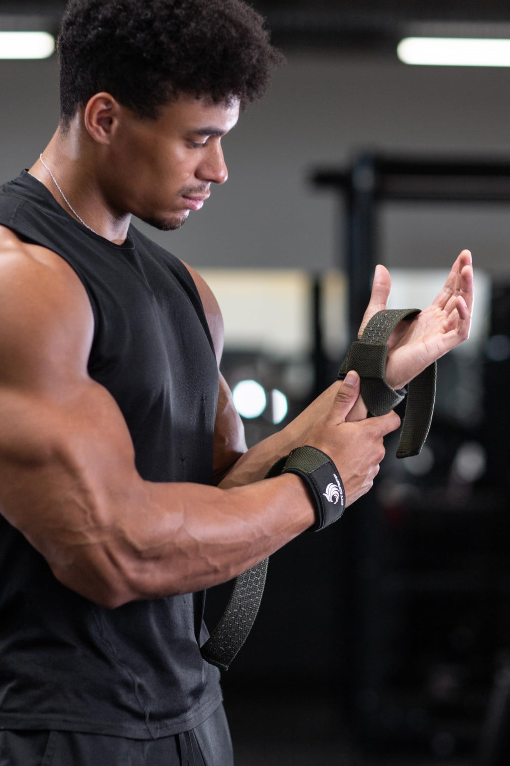 Fitgriff�� Lifting Wrist Straps for Weightlifting, Gym, Deadlift, Workout (Made of Premium Cotton & Padded) - Men & Women (Standard, Army Green (Silicone-Grip))