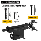 HILLMASTER Heavy Duty Slide Bolt Gate Latch with Padlock Hole, Sliding Bolt Gate Lock Door Latches Hardware for Wooden Fences Barn Doors, 2 Pack