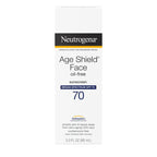 Neutrogena Age Shield Face Oil-Free Sunscreen Lotion with Broad Spectrum SPF 70, Non-Comedogenic Moisturizing Sunscreen to Help Prevent Signs of Aging, PABA-Free, 3 fl. oz (Pack of 3)