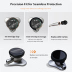 All-in-One Protection Kit for EKO CORE 500 Digital Stethoscope, 3 EPU Flexible Film, 3 Silicone Protective Cover, 6 Rubber Ear Tips, Round Protection for Daily Use, Compatible with EKO Stethoscope