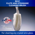 Set of 2 Crystal Stemware & Goblet Glass Cleaning Brush Kit - Non-Scratch Foam Wine Glass Brushes for Washing Glasses, Decanter, Mug, Stemware - for Home, Restaurant, Bar, Hotel - by FryOilSaver Co.