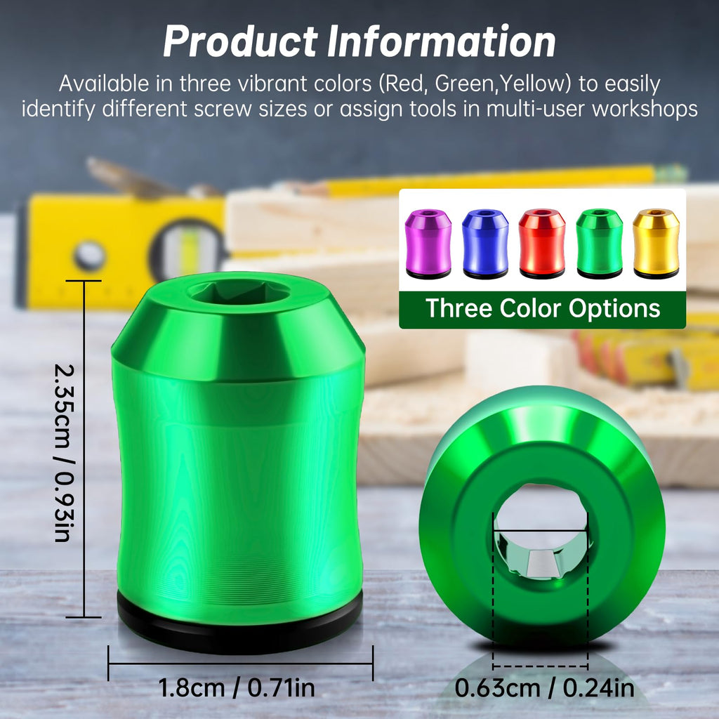 5PCS Magnetic Screw Holder,Strong Screwdriver Head Magnetic Ring,Universal Removable Household Tool Drill Bit Holder for Hex Screwdrivers&Power Bits,Mechanics,Carpenters,Household Repairs