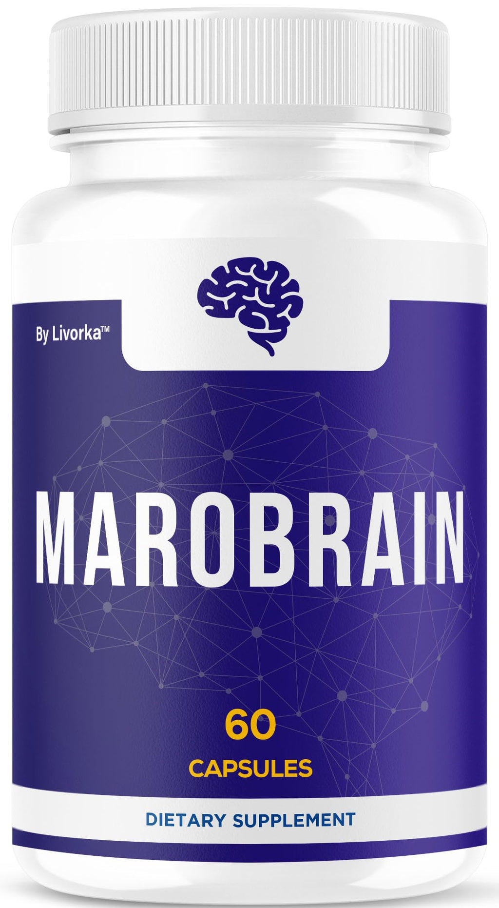 Marobrain Capsules - Official Marobrain Supplement Pills Daily Support Brain & Mermory Focus, All Natural Advanced Premium Formula for Overall Health & Wellness, 60 Capsules for 1 Month