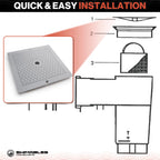 Swimables Pool Skimmer Cover Plate 10" Skimmer Lid Replacement SPX1082E, SP082, 1083, 1084, 1085 and S1086 | Industrial Grade Pool Skimmer Lid Compatible with 1082 Series Hayward Skimmers (Gray)