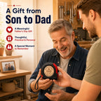 Fathers Day Dad Gifts from Daughter Son, Dad Gifts Personalized Engraved Tape Measure Birthday Woodworking Carpenter Tool Gifts for Men 25FT/7.5m (Dad)