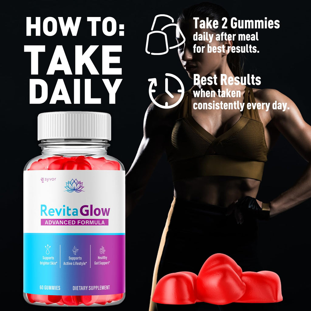 (2 Pack) RevitaGlow Gummies, Official Revita Glow Gummys with Apple Cider Vinegar, Advanced Skin Health Support Supplement with Premium Beauty Vitamins, Revitaglow Women's Health (120 Gummies)