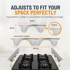 Linda’s Essentials Stainless Steel Stove Gap Covers (2 Pack) Adjustable Length 13.8" to 27.5" Stainless Steel, Steel Adjustable Gap Covers, Counter, Oven & Stove Gap Filler