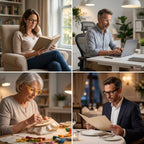 Eyekepper 5-Pack Oversized Square Reading Glasses +1.25 Men Women